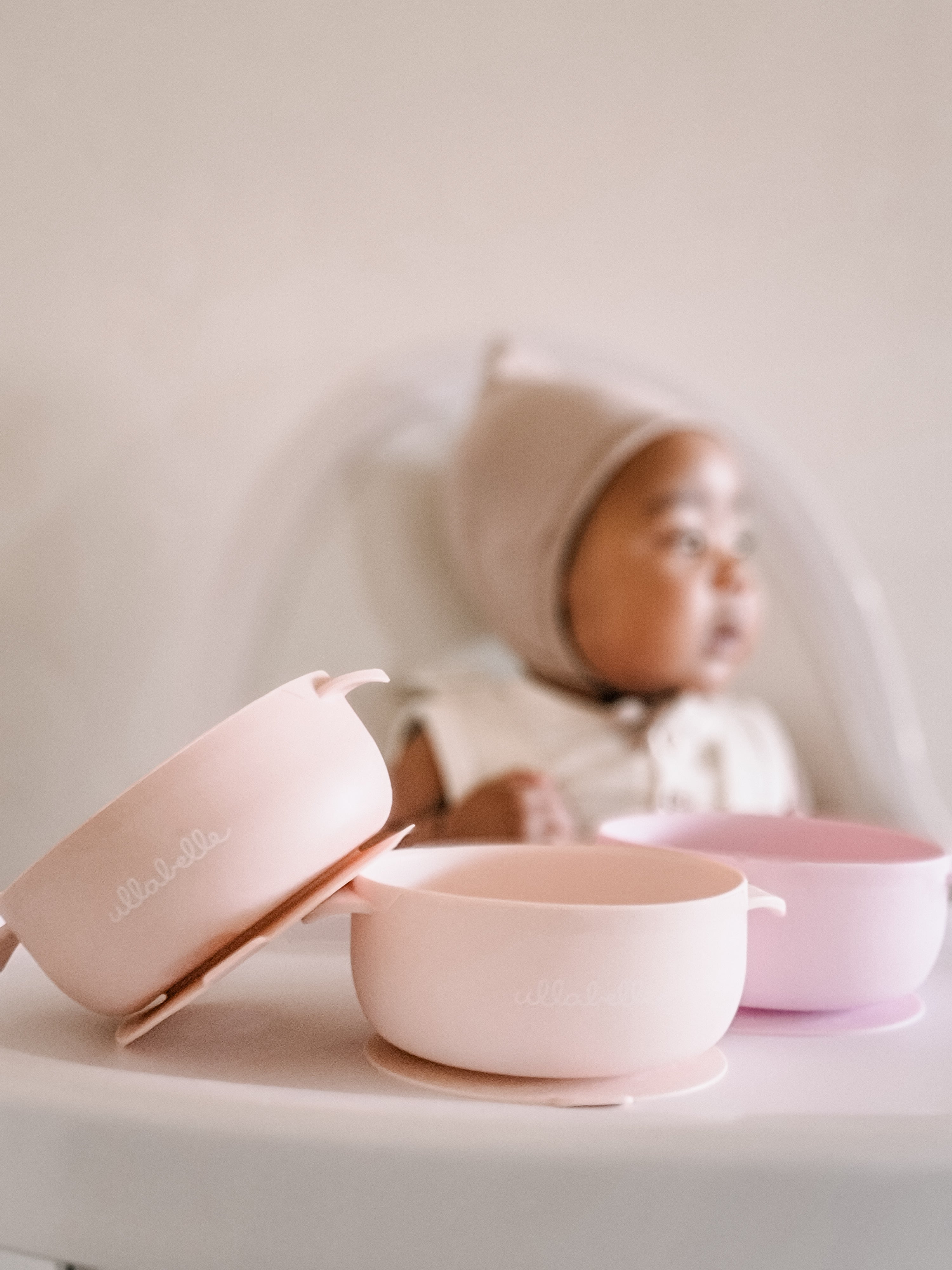 Set of 3 Baby Bowls (Beige)
